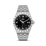 Tudor Royal Automatic Diamonds Black Dial Silver Steel Strap Watch for Men - M28600-0004 Authentic Buy Shop Now