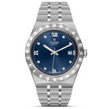 Tudor Royal Automatic Diamonds Blue Dial Silver Steel Strap Watch for Men - M28600-0006 Authentic Buy Shop Now
