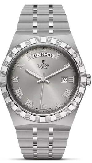 Tudor Royal Day Date Diamonds Automatic Silver Dial Silver Steel Strap Watch for Men - M28600-0002 Authentic Buy Shop Now