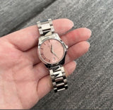 Burberry The City Diamonds Pink Dial Silver Steel Strap Watch for Women - BU9231 Authentic Buy Shop Now