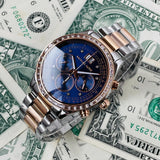 Michael Kors Brinkley Blue Dial Two Tone Steel Strap Watch for Women - MK6205 Authentic Buy Shop Now