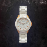 Fossil Ceramic Multifunction White Dial White Steel Strap Watch for Women - CE1006 Authentic Buy Shop Now