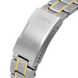Fossil Garrett Analog Black Dial Two Tone Steel Strap Watch for Men - FS5771 Authentic Buy Shop Now