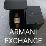 Armani Exchange Lola Quartz Silver Dial Rose Gold Mesh Strap Watch For Women - AX5802 Authentic Buy Shop Now