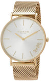 Coach Perry White Dial Gold Mesh Bracelet Watch for Women - 14503125 Authentic Buy Shop Now