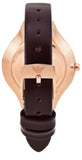 Emporio Armani Aurora Mother of Pearl White Dial Brown Leather Strap Watch For Women - AR11057 Authentic Buy Shop Now
