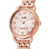 Coach Delancey White Dial Rose Gold Steel Strap Watch for Women - 14502262 Authentic Buy Shop Now