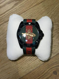 Gucci Dive Green & Red Dial Green & Red Nylon Strap Watch For Men - YA136216 Authentic Buy Shop Now