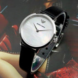 Emporio Armani Modern White Dial Black Leather Strap Watch For Women - AR11159 Authentic Buy Shop Now