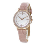 Michael Kors Cinthia Mother of Pearl Dial Pink Leather Strap Watch for Women - MK2663 Authentic Buy Shop Now