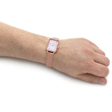 Daniel Wellington Quadro Pressed Melrose Pink Dial Pink Mesh Bracelet Watch For Women - DW00100510 Authentic Buy Shop Now