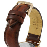 Daniel Wellington Classic St Mawes Black Dial Brown Leather Strap Watch For Men - DW00100124 Authentic Buy Shop Now