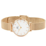 Daniel Wellington Classic Petite White Dial Rose Gold Mesh Bracelet Watch For Women - DW00100219 Authentic Buy Shop Now