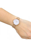 Daniel Wellington Classic Petite White Dial Rose Gold Mesh Bracelet Watch For Women - DW00100219 Authentic Buy Shop Now