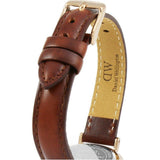 Daniel Wellington Classic Petite St Mawes White Dial Brown Leather Strap Watch For Women - DW00100231 Authentic Buy Shop Now