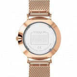 Coach Charles Black Dial Rose Gold Mesh Bracelet Watch for Men - 14602552 Authentic Buy Shop Now
