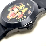 Gucci G Timeless Cat Motif Black Dial Black Leather Strap Unisex Watch - YA1264021 Authentic Buy Shop Now