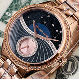 Michael Kors Lauryn Blue Dial Rose Gold Steel Strap Watch for Women - MK3723 Authentic Buy Shop Now