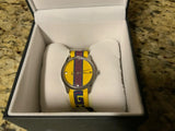 Gucci G Timeless Quartz Yellow & Purple Dial Yellow & Purple NATO Strap Watch For Men - YA1264069 Authentic Buy Shop Now