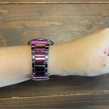 Guess Sparkler Silver Dial Purple Steel Strap Watch For Women - GW0111L5 Authentic Buy Shop Now