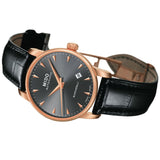 Mido Baroncelli III Automatic Grey Dial Black Leather Strap Watch For Men - M8600.3.13.4 Authentic Buy Shop Now