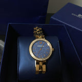 Swarovski Daytime Glittering Blue Dial Rose Gold Steel Strap Watch for Women - 5182277 Authentic Buy Shop Now