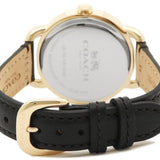 Coach Slim Easton White Dial Black Leather Strap Watch for Women - 14502683 Authentic Buy Shop Now