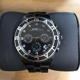 Marc Jacobs Blade Chronograph Black Dial Black Steel Strap Watch for Women - MBM3083 Authentic Buy Shop Now