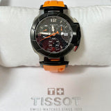Tissot T Race Chronograph Black Dial Orange Rubber Strap Watch for Women - T048.217.27.057.00 Authentic Buy Shop Now
