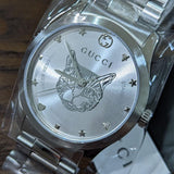 Gucci G Timeless Silver Dial Silver Steel Strap Watch For Women - YA1264095 Authentic Buy Shop Now
