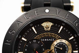 Versace V-Race Analog Quartz Black Dial Two Tone Steel Strap Watch For Men - VEBV00619 Authentic Buy Shop Now
