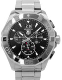 Tag Heuer Aquaracer Chronograph Black Dial Silver Steel Strap Watch for Men - CAY1110.BA0927 Authentic Buy Shop Now