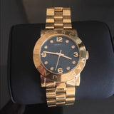 Marc Jacobs Amy Blue Dial Gold Steel Strap Watch for Women - MBM3166 Authentic Buy Shop Now