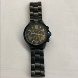 Michael Kors Brecken Chronograph Black Dial Black Steel Strap Watch for Women - MK6302 Authentic Buy Shop Now