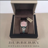 Burberry The City Pink Dial Silver Steel Strap Watch for Women - BU9124 Authentic Buy Shop Now