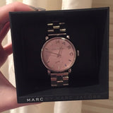 Marc Jacobs Baker Pink Dial Silver Steel Strap Watch for Women - MBM3280 Authentic Buy Shop Now