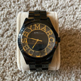 Marc Jacobs Henry Transparent Black Dial Black Steel Strap Watch for Women - MBM3255 Authentic Buy Shop Now