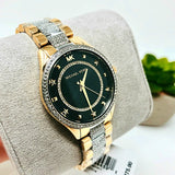Michael Kors Lauryn Crystal Pave Black Dial Two Tone Steel Strap Watch For Women - MK4403 Authentic Buy Shop Now