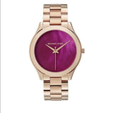 Michael Kors Runway Pink Dial Rose Gold Steel Strap Watch for Women - MK3550 Authentic Buy Shop Now