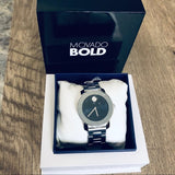 Movado Bold Blue Dial Silver Steel Strap Watch for Women - 3600396 Authentic Buy Shop Now