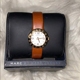 Marc Jacobs Amy White Dial Brown Leather Strap Watch for Women - MBM8574 Authentic Buy Shop Now