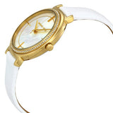 Michael Kors Cinthia Mother of Pearl Dial White Leather Strap Watch for Women - MK2662 Authentic Buy Shop Now