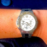 Michael Kors Wyatt White Dial Silver Steel Strap Watch For Women - MK5932 Authentic Buy Shop Now