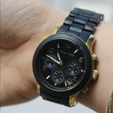 Michael Kors Runway Black Dial Black Silicone Strap Watch for Women - MK5191 Authentic Buy Shop Now