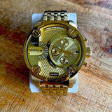 Diesel Big Daddy Analog Gold Dial Gold Stainless Steel Watch For Men - DZ7287 Authentic Buy Shop Now