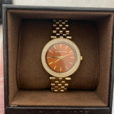 Michael Kors Darci Amber Dial Gold Steel Strap Watch for Women - MK3408 Authentic Buy Shop Now