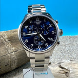 Tissot T Sport Chrono XL Classic Blue Dial Silver Steel Strap Watch For Men - T116.617.11.047.01 Authentic Buy Shop Now