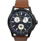 Gucci G-Timeless Chronograph Black Dial Brown Leather Strap Watch For Men - YA126271 Authentic Buy Shop Now