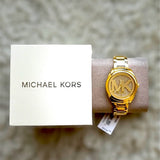 Michael Kors Janelle Quartz Gold Dial Gold Steel Strap Watch For Women - MK7088 Authentic Buy Shop Now