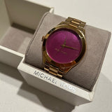 Michael Kors Runway Pink Dial Rose Gold Steel Strap Watch for Women - MK3550 Authentic Buy Shop Now